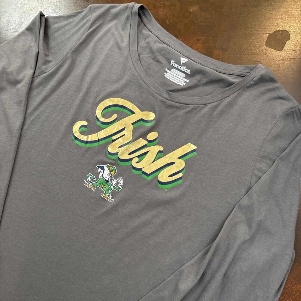 Notre Dame Fightin Irish Long Sleeve Campus Heritage Shirt Fanatics 2XL College